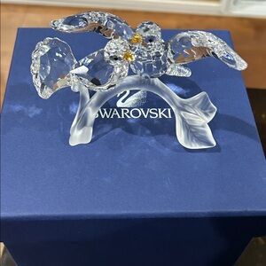 Swarovski Crystal Lovebirds with Gold Details